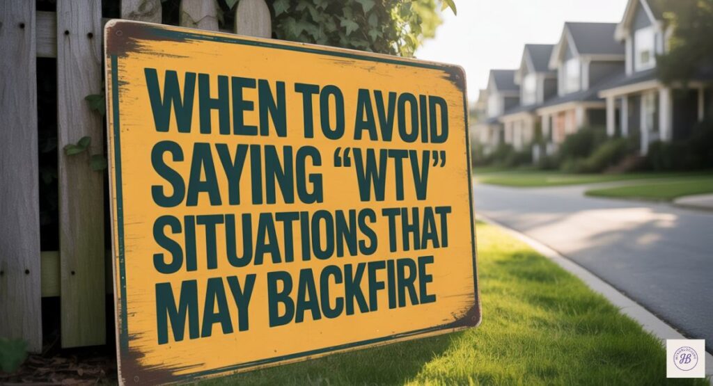 When to Avoid Saying “WTV” – Situations That May Backfire